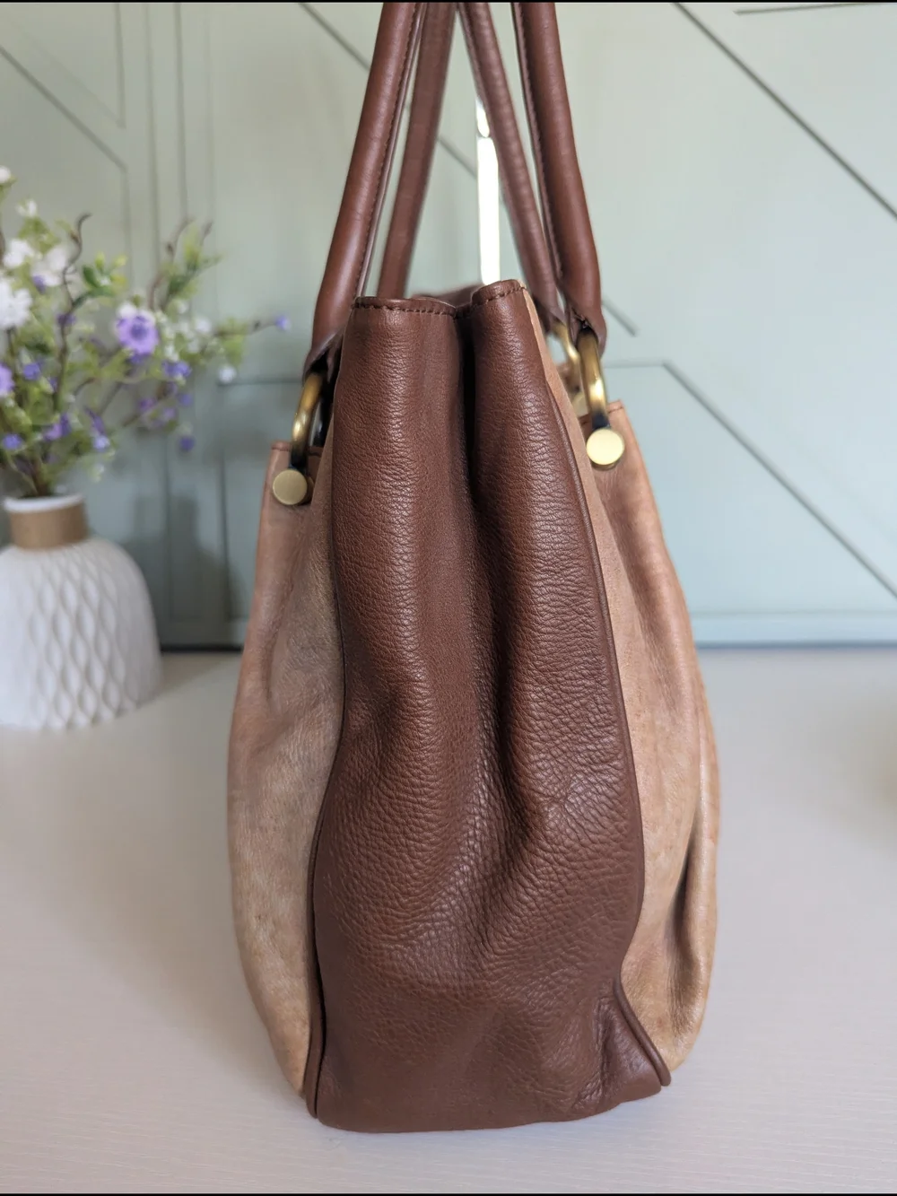 ICON Brown Dog Portrait Tote Bag Set with Matching Pouch & Card Case